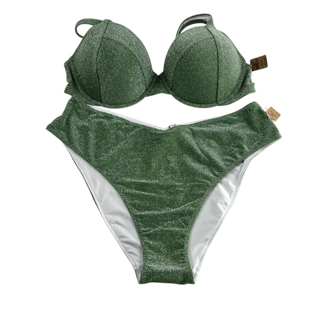 Victoria's Secret Sparkling Green Bikini Set  Size XS blogger